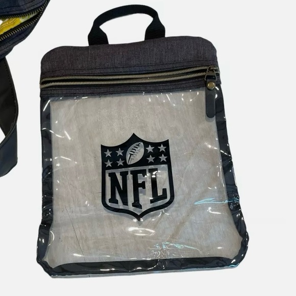 NFL Super Bowl 50 Travel Computer Bag Grey Yellow Denver Broncos Panthers - Picture 8 of 14